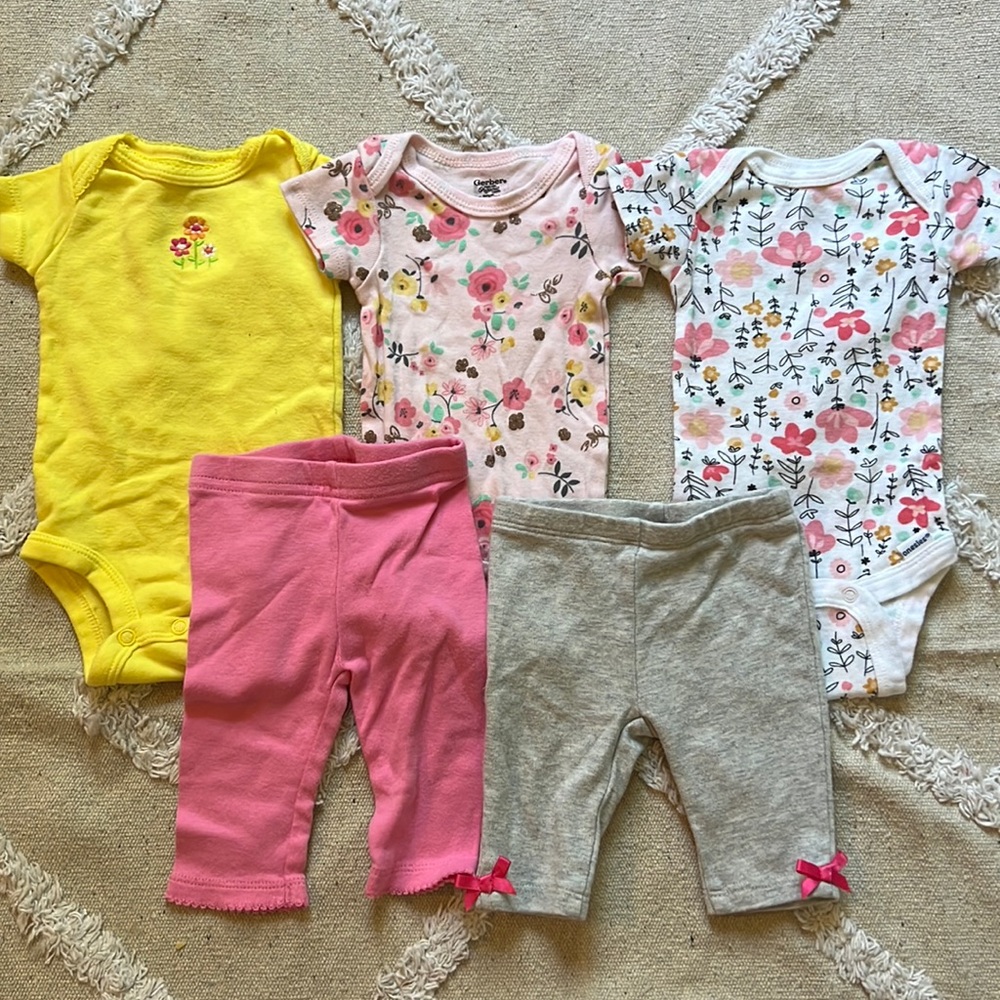 Baby onesie and pants bundle